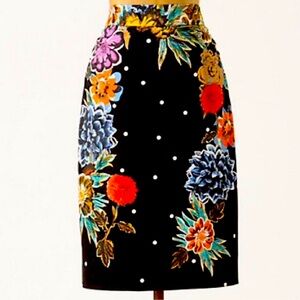 Anthropologie’s Baraschi black peppering pencil skirt